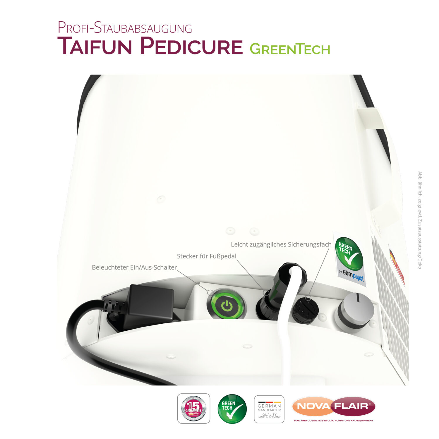Profi-Staubabsaugung Taifun Pedicure GreenTech – Bild 3