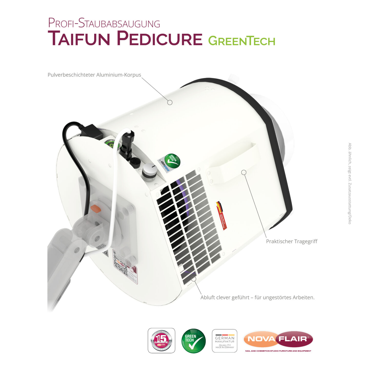 Profi-Staubabsaugung Taifun Pedicure GreenTech – Bild 2